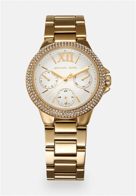 michael kors uhr gold glitzer|michael kors camille watch.